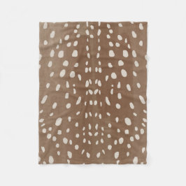 Fawn Spots Baby Deer Animal Print Muster Fleecedecke