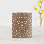 Fawn Spots Baby Deer Animal Print Muster Karte (Gelbe Blume)