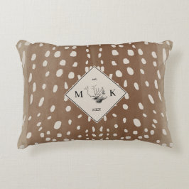 Fawn Spots Baby Deer Animal Print Muster Monogram Dekokissen