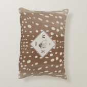 Fawn Spots Baby Deer Animal Print Muster Monogram Dekokissen (Rückseite(Vertikal))