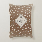 Fawn Spots Baby Deer Animal Print Muster Monogram Dekokissen (Vorderseite(Vertikal))