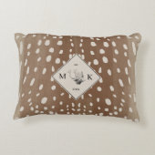 Fawn Spots Baby Deer Animal Print Muster Monogram Dekokissen (Rückseite)