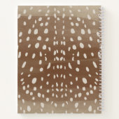 Fawn Spots Baby Deer Animal Print Muster Monogram Notizblock (Rückseite)