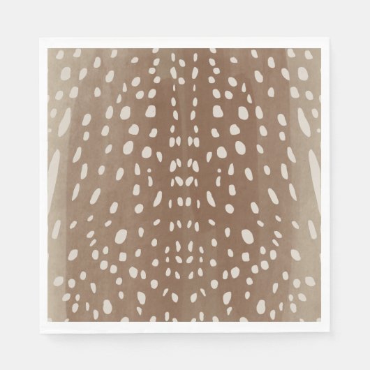 Fawn Spots Baby Deer Animal Print Muster Serviette (Vorderseite)