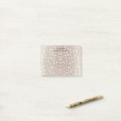 Fawn Spots Baby Deer Animal Print Personalisiert Post-it Klebezettel (Auf Schreibtisch)