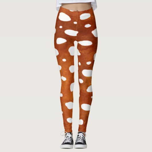 Fawn Spots Baby Deer Gemustert Leggings (Vorderseite)