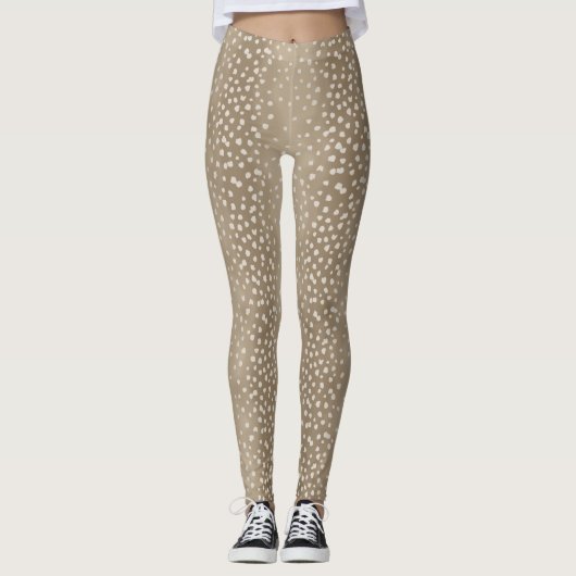 Fawn Spots Baby Deer Gemusterte Kostüme Leggings (Vorderseite)