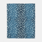 Fawn Spots Soft Blue Animal Print Fleece Blanket (Vorderseite)