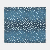 Fawn Spots Soft Blue Animal Print Fleece Blanket (Vorderseite (Horizontal))