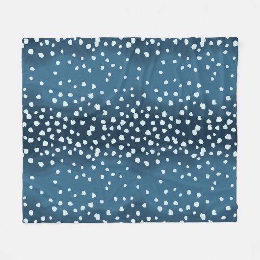 Fawn Spots Soft Blue Animal Print Fleece Blanket (Vorderseite (Horizontal))