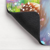 Fawn Süße Tier Personalisiert Girls Name Mousepad (Ecke)