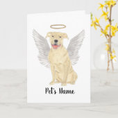 Fawn Tan Pitbull Staffy Beileid Memorial Karte (Gelbe Blume)