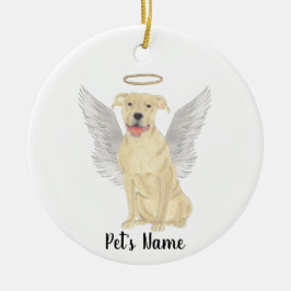 Fawn Tan Pitbull Staffy Beileid Memorial Keramik Ornament