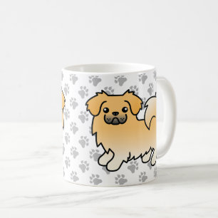 Fawn Tibetan Spaniel Niedlich Cartoon Dog Kaffeetasse
