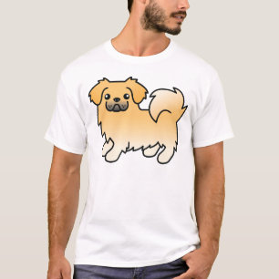Fawn Tibetan Spaniel Niedlich Cartoon Dog T-Shirt