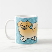 Fawn Tibetan Spanisch Cartoon Dog Kaffeetasse (Links)