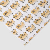Fawn Tibetan Spanisch Niedlich Cartoon Dog Pattern Seidenpapier (Ausschnitt)