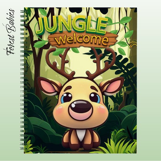 Fawn Unique Reindeer Whimsical Deer Wildlife Doe🦌 Notizblock