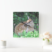 Fawn Wall Clock Quadratische Wanduhr (Zuhause)