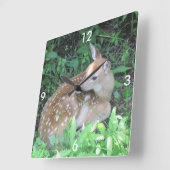 Fawn Wall Clock Quadratische Wanduhr (Winkel)