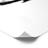 Fawn White Bulldog Sit Hübsch Poster (Ecke)