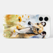 FAWN & WHITE GREYHOUND IM BEREICH WILDBLUME Case-Mate iPhone HÜLLE (Rückseite (Horizontal))