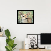 Fawn Wildlife Painting Poster (Heimbüro)