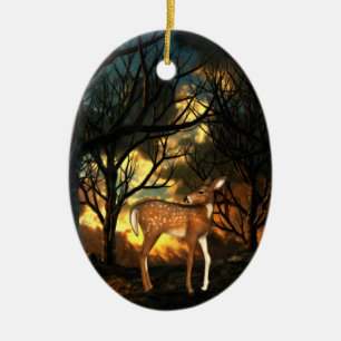 Fawn, Young Deer of the Forest Keramikornament