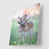 Fawns Quadratische Wanduhr (Winkel)