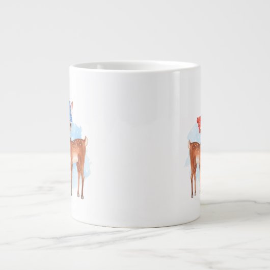 Fawns. Winter Jumbo-Tasse (Vorderseite)