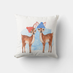 Fawns. Winter Kissen
