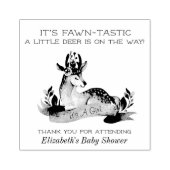 Fawntastic Deer It's a Girl Baby Shower Briefmarke Gummistempel (Prägung)