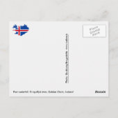 Faxi, Wasserfall, Goldener Kreis, Island Postkarte (Rückseite)