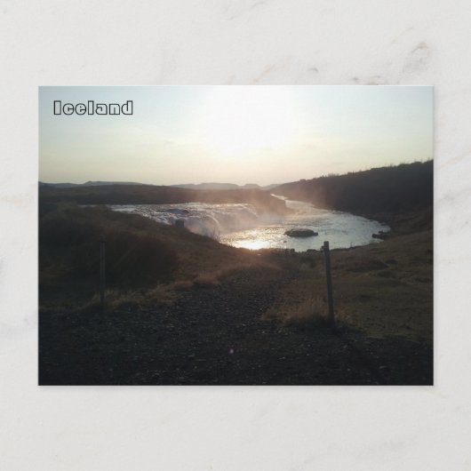 Faxi, Wasserfall, Goldener Kreis, Island Postkarte (Vorderseite)