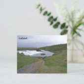 Faxi Waterfall (Vatnsleysufoss), Island Postkarte (Stehend Vorderseite)