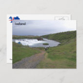 Faxi Waterfall (Vatnsleysufoss), Island Postkarte (Vorne/Hinten)