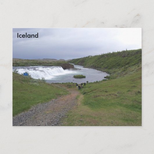 Faxi Waterfall (Vatnsleysufoss), Island Postkarte (Vorderseite)