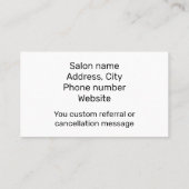 Faxkarte Visitenkarte (Rückseite)