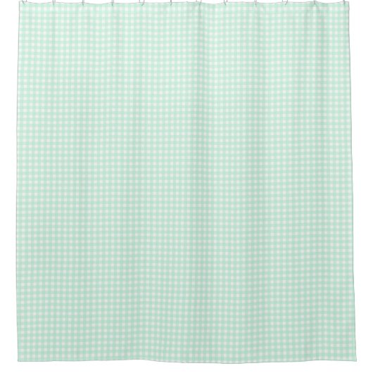 Faye and Lauren Light Green Gingham Duschvorhang (Vorderseite)