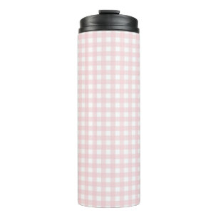Faye and Lauren Pastel Pink Gingham Thermosbecher