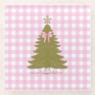 Faye and Lauren Pink Holiday Coaster Glasuntersetzer