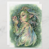 Faye Art Card Sleepy Niedlich Baby Forest Fairy Gi (Vorne/Hinten)