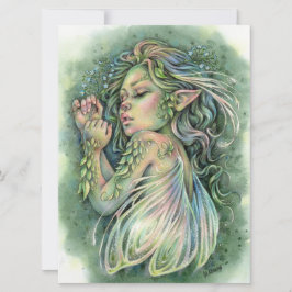 Faye Art Card Sleepy Niedlich Baby Forest Fairy Gi