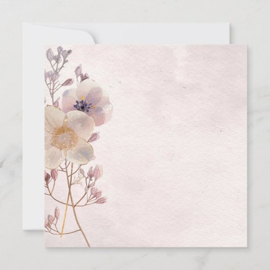 Faye Floral Wedding Einladung (Rückseite)