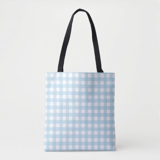 Faye Gingham Blue Gingham Tasche (Vorderseite)