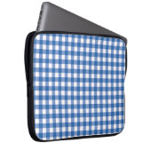 Faye & Lauren Blue Gingham Laptopschutzhülle (Vorne Rechts)