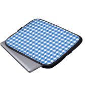 Faye & Lauren Blue Gingham Laptopschutzhülle (Vorne Knopf)