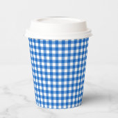 Faye & Lauren Blue Gingham Pappbecher (Links)