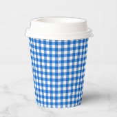 Faye & Lauren Blue Gingham Pappbecher (Rechts)
