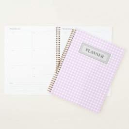 Faye & Lauren Pastel Lila Gingham Planner Planer